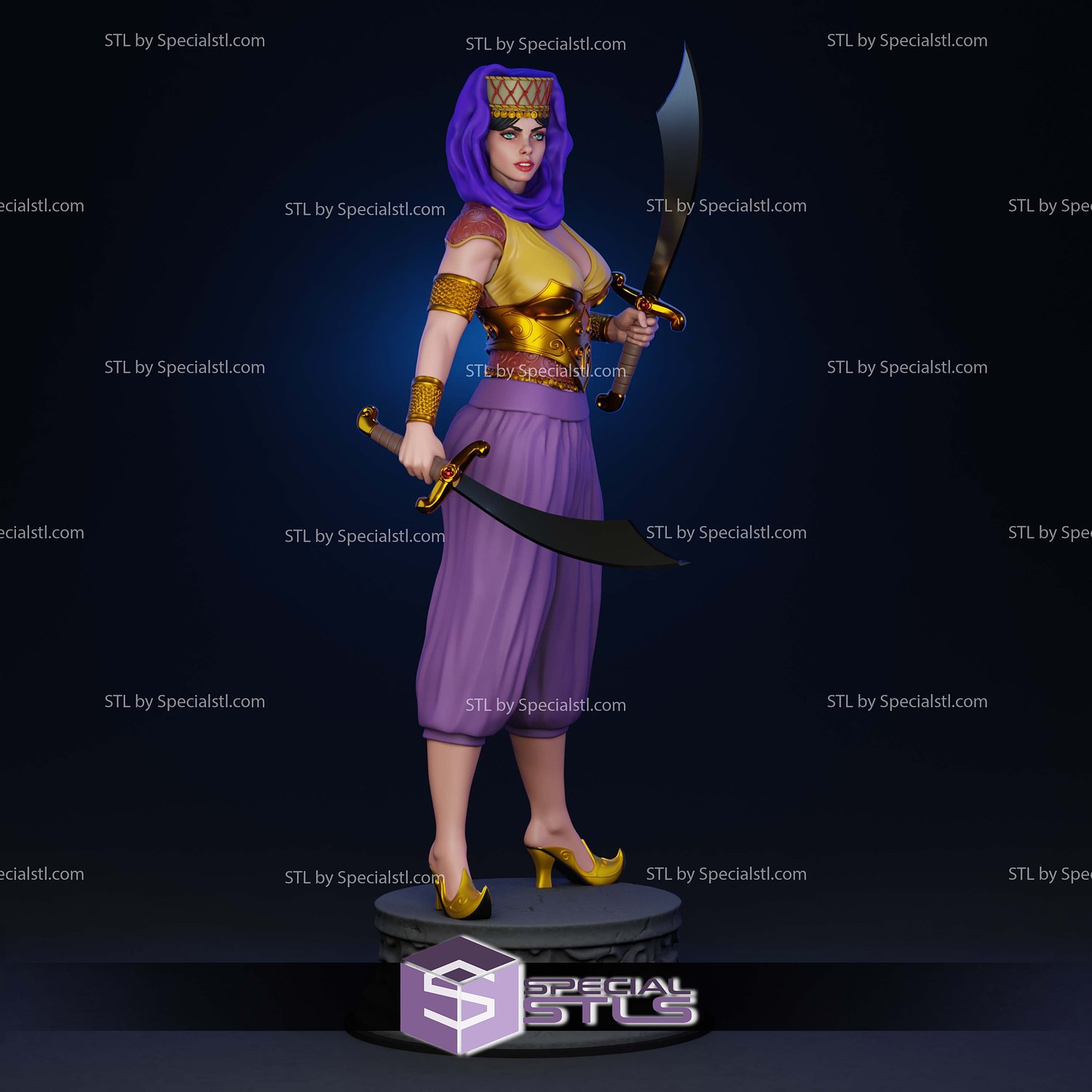 Talia al Ghul Bombshell STL Files 3D Model — view 4