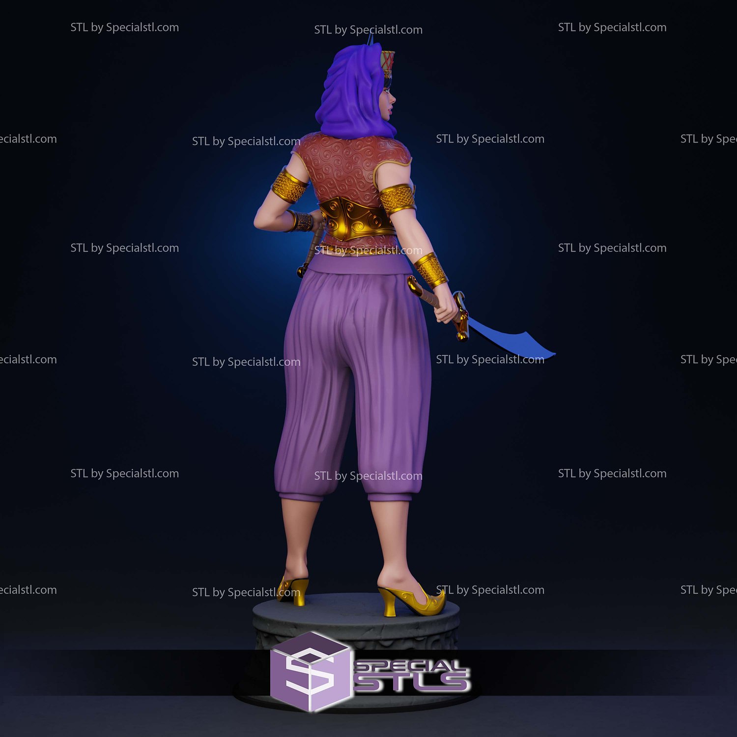 Talia al Ghul Bombshell STL Files 3D Model — view 5