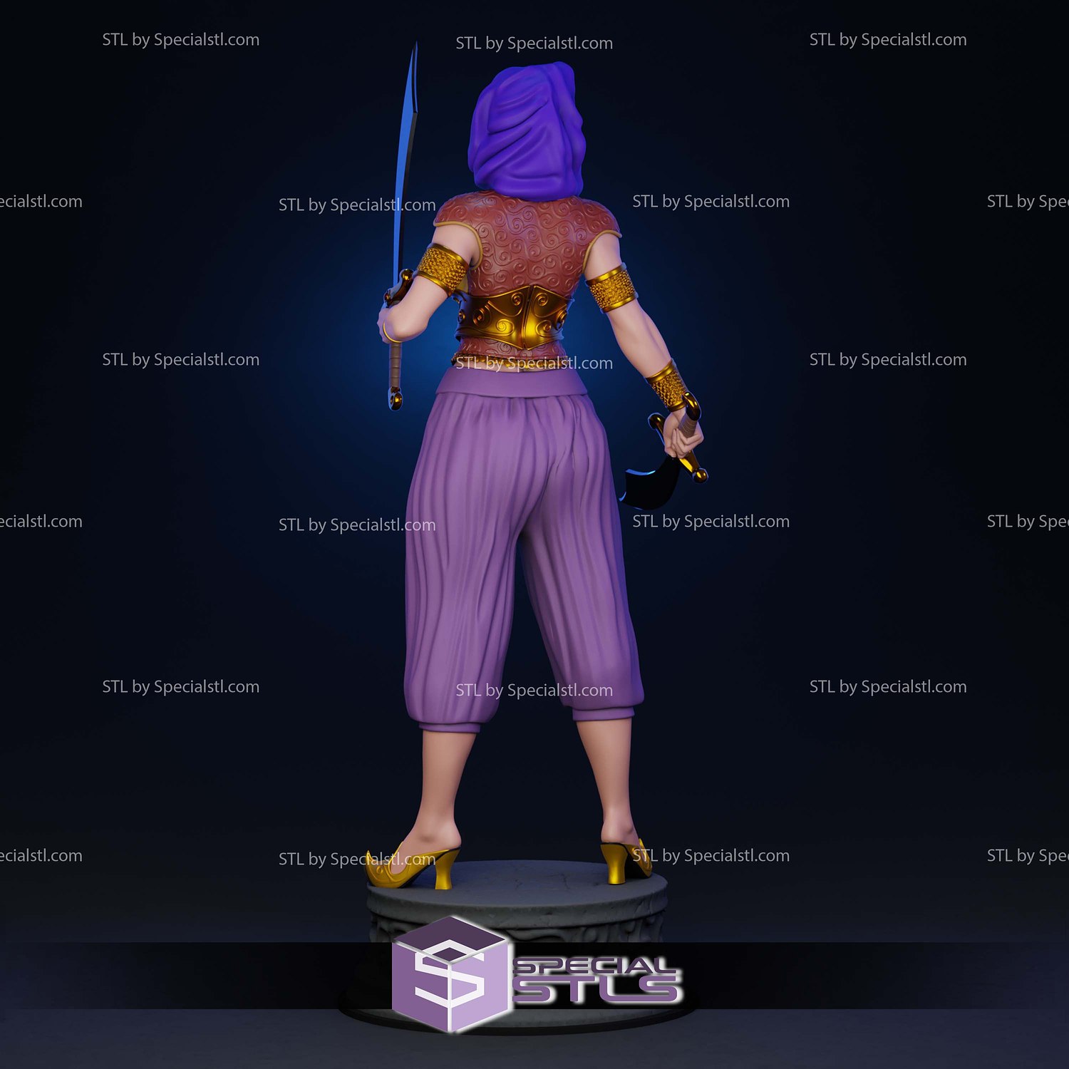 Talia al Ghul Bombshell STL Files 3D Model — view 6