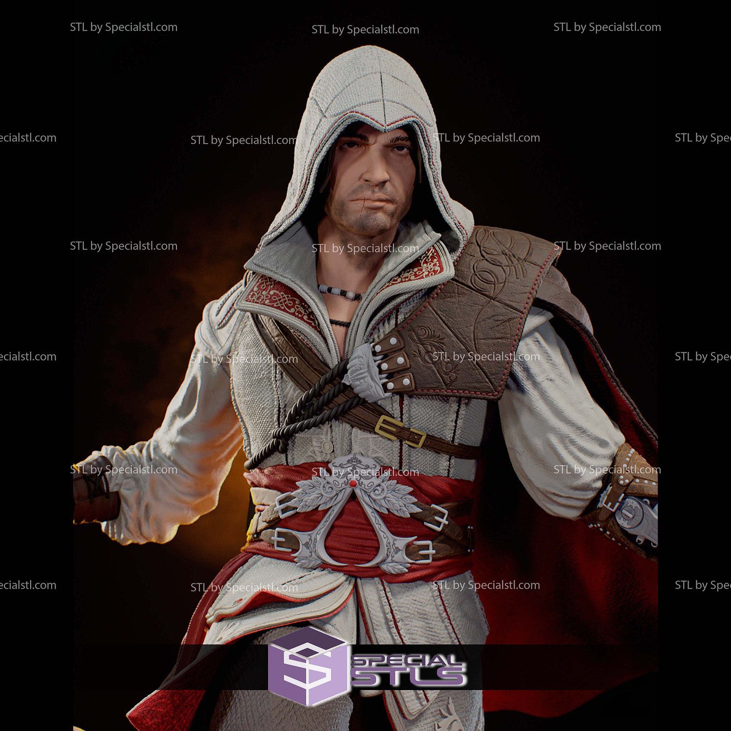 Ezio Assassins Creed Flame Base 3D Printer Files STL Model — view 3