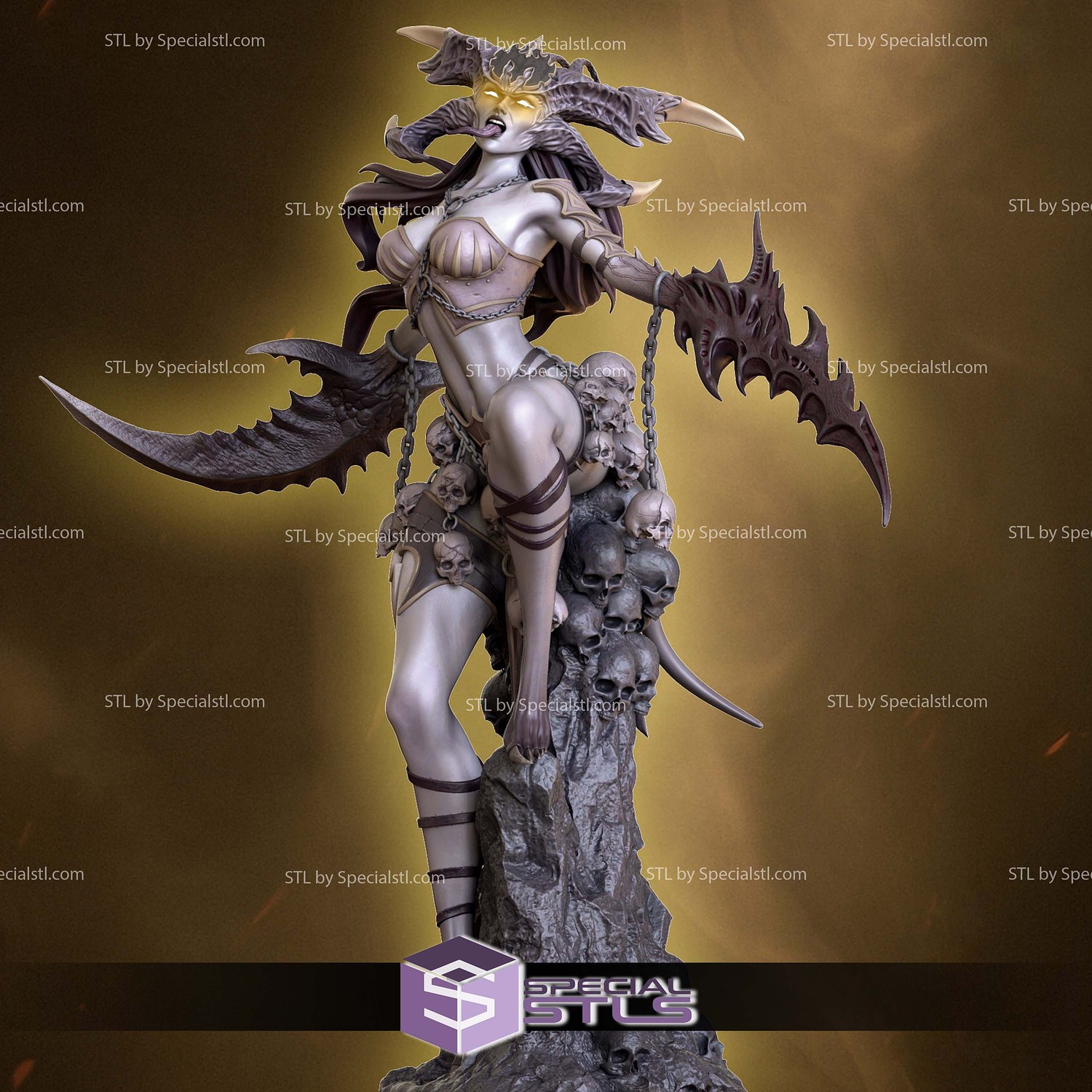 Crimson Daemoness STL Files 3D Model — view 2