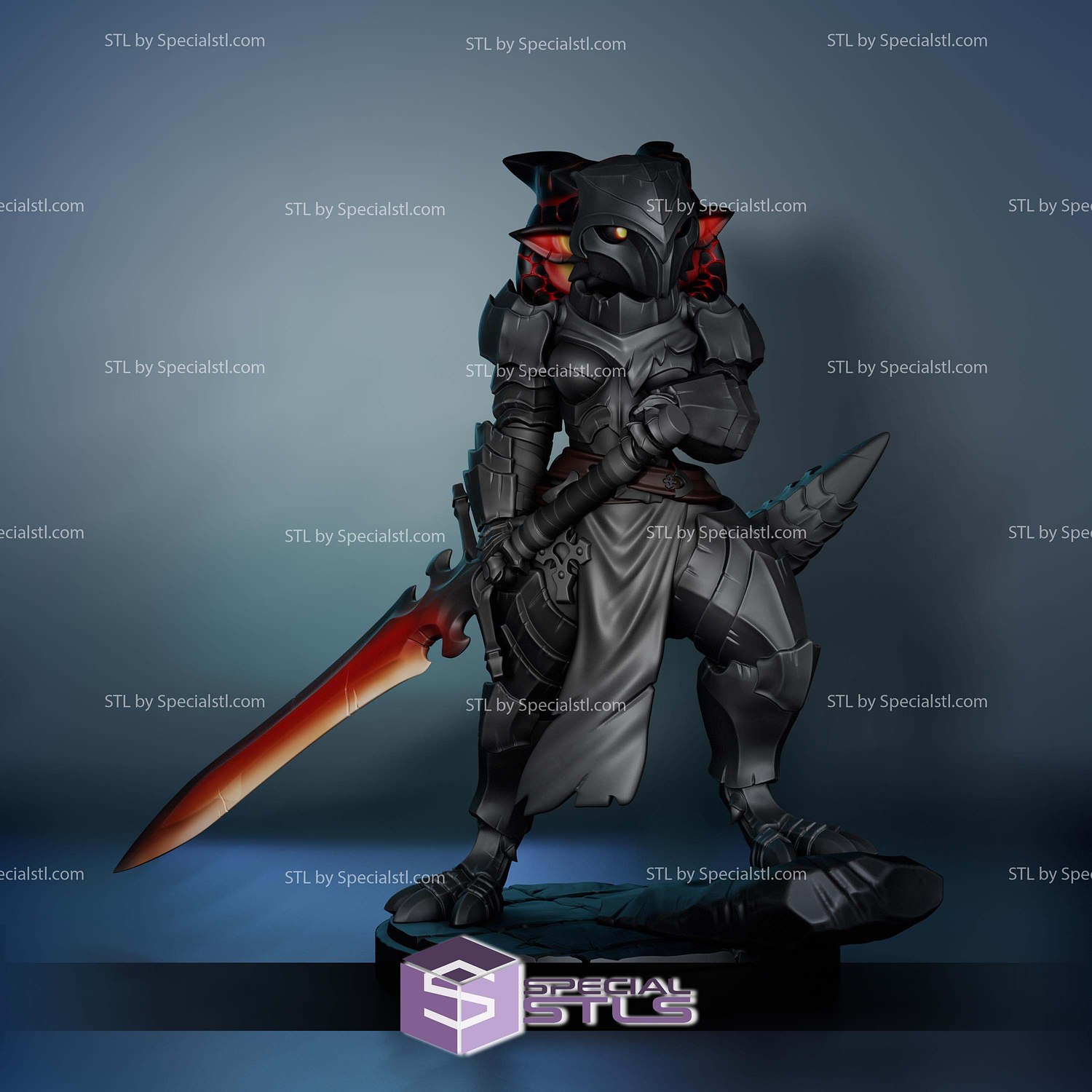 Basic STL Files Clariana The Heckfire Paladin 3D Model — view 2