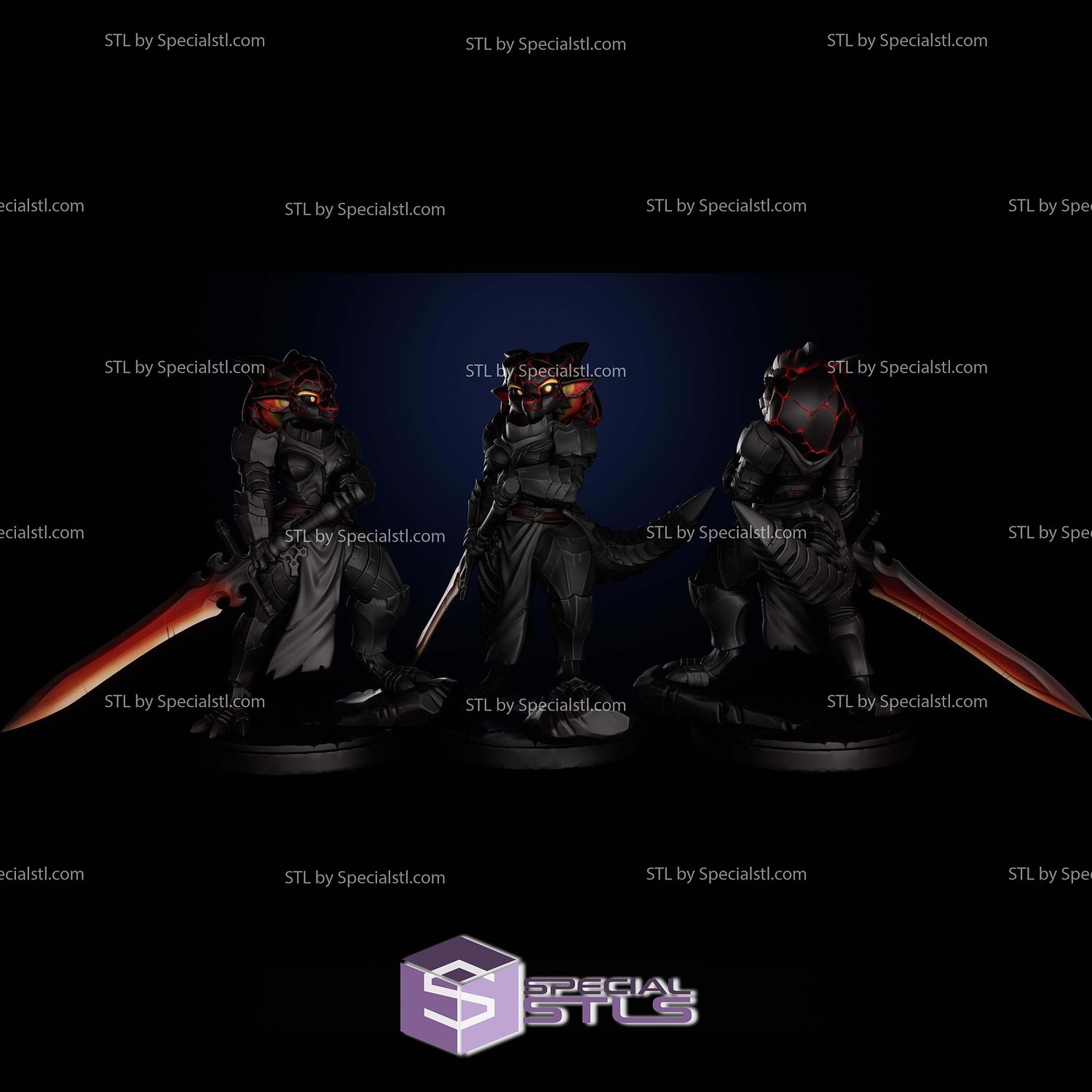 Basic STL Files Clariana The Heckfire Paladin 3D Model — view 3