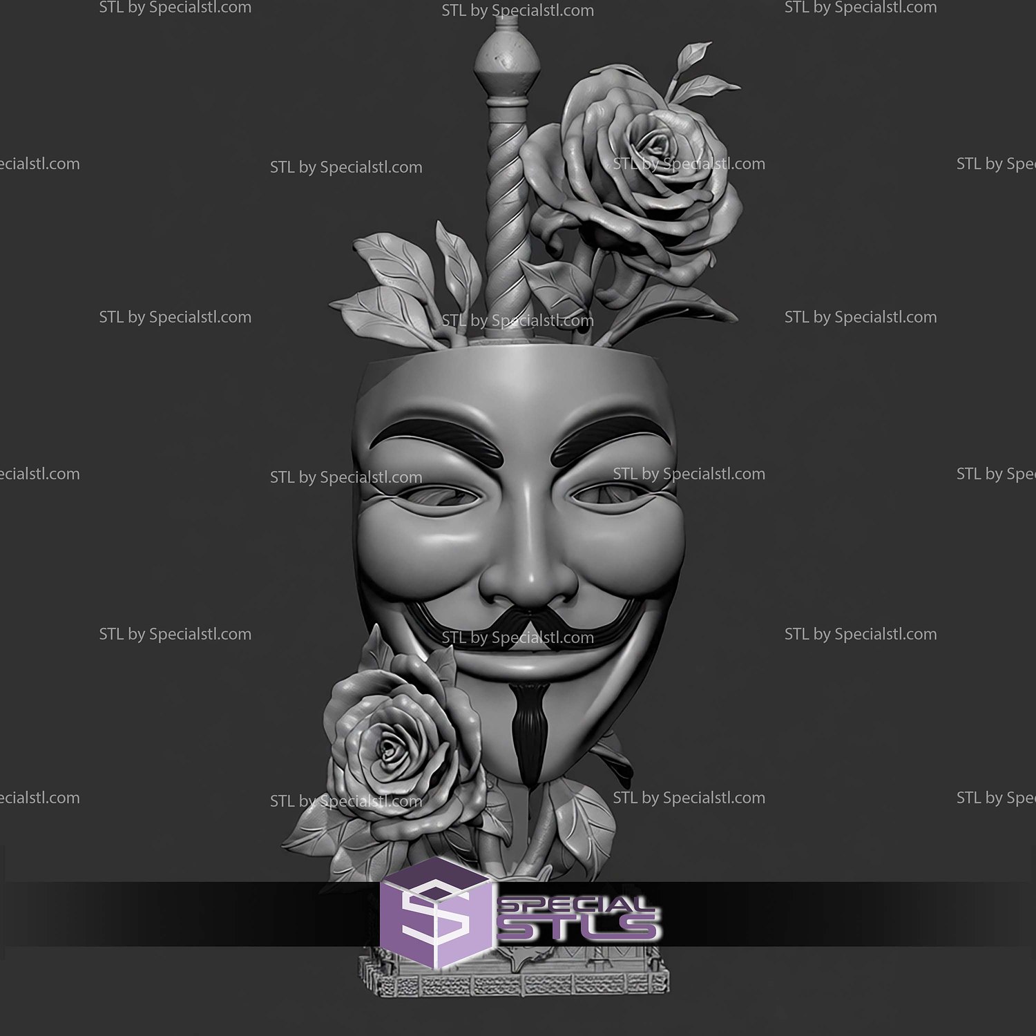 V for Vendetta Sword STL Files 3D Model — view 7
