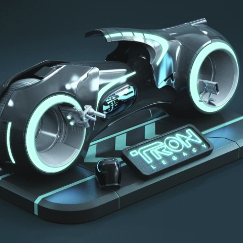 TRON Light Cycle 3D Printing Model | Assembly + Active STL Model