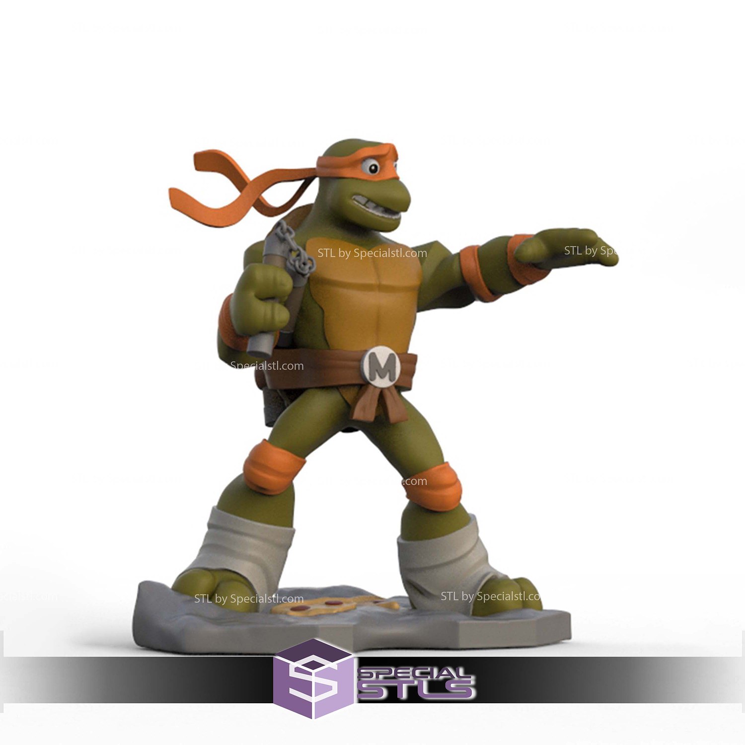 Disney Infinity Style STL Collection - Michelangelo 3D Model — view 2