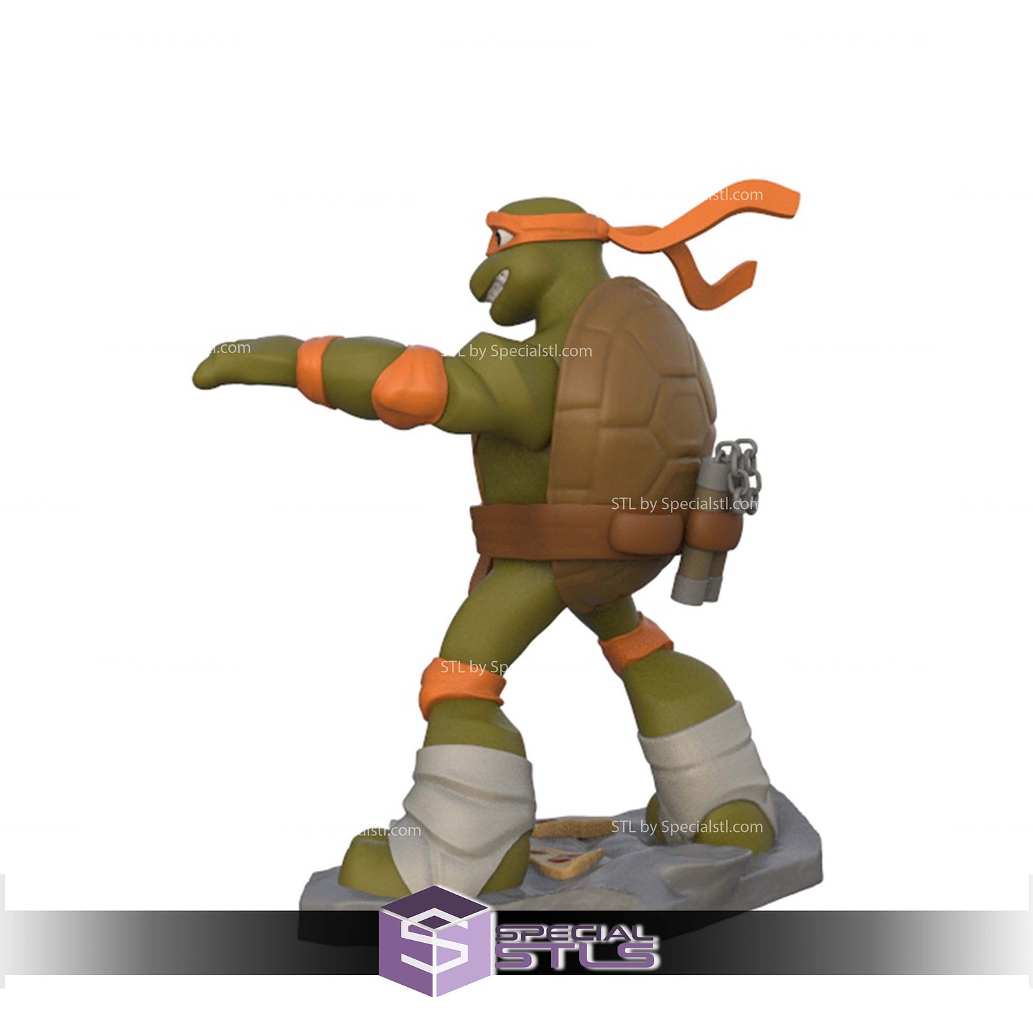 Disney Infinity Style STL Collection - Michelangelo 3D Model — view 3