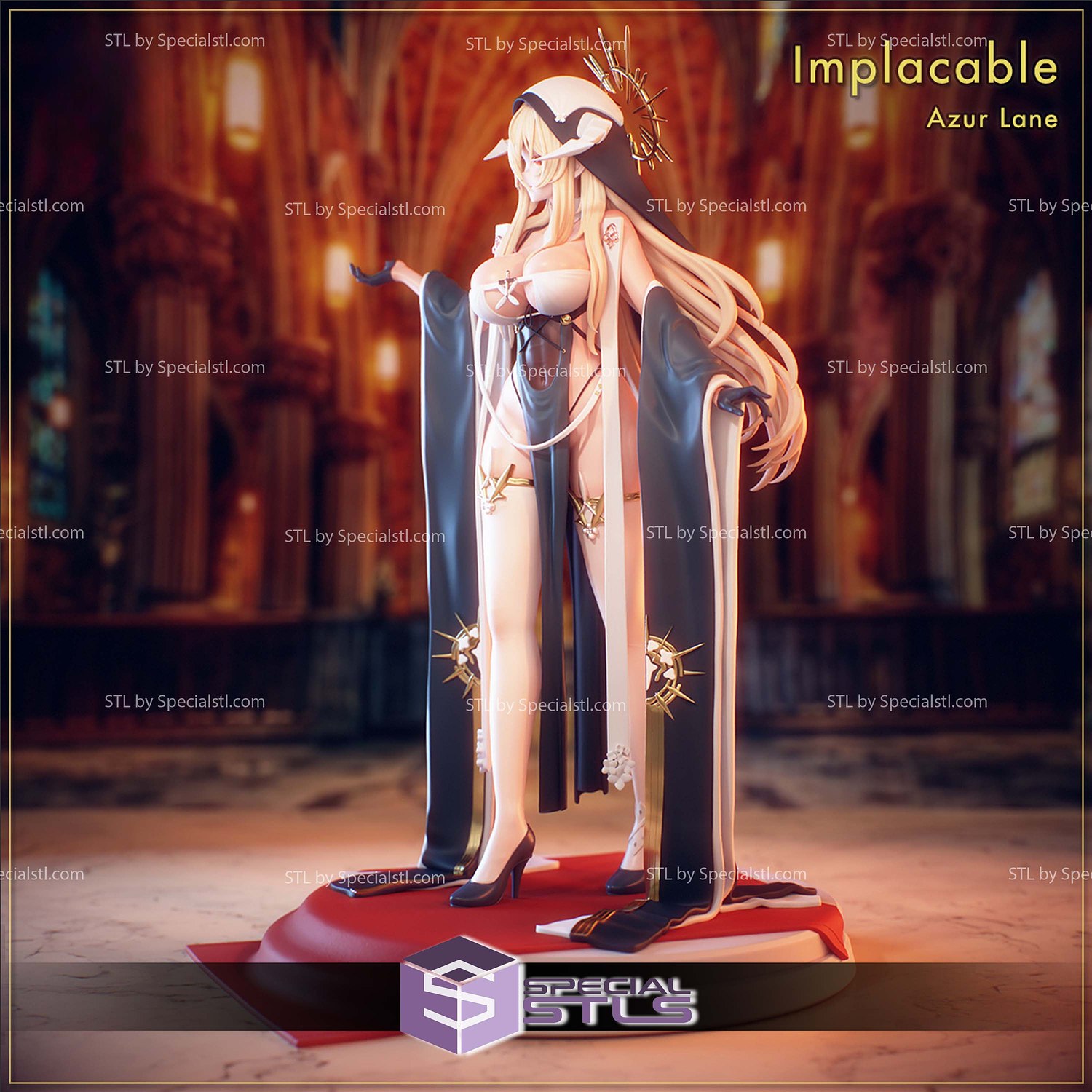 Implacable V2 Azur Lane 3D Printer Files STL Model — view 3