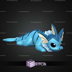 Super Basic STL Flexi Vaporeon V2 3D Model