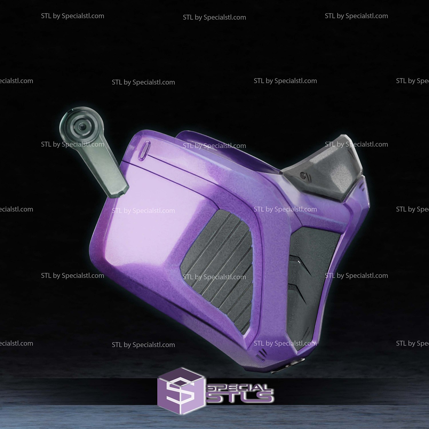 Cosplay STL Files Hawkeye Marvel Rivals Mask 3D Model — view 3