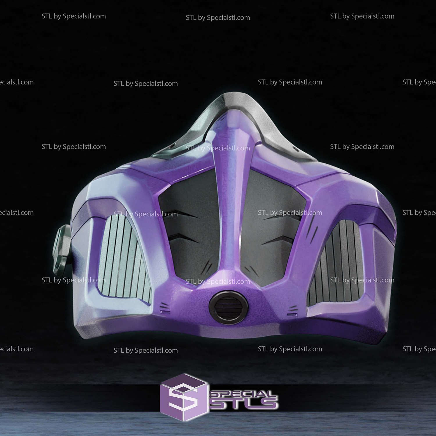 Cosplay STL Files Hawkeye Marvel Rivals Mask 3D Model — view 4