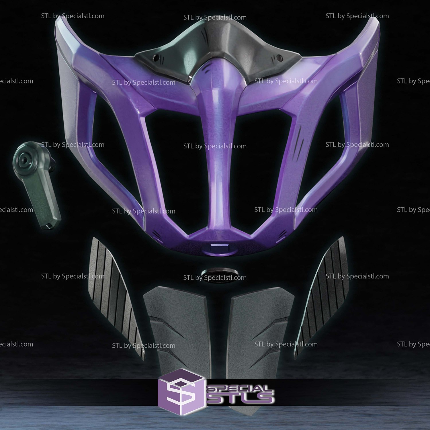 Cosplay STL Files Hawkeye Marvel Rivals Mask 3D Model — view 6
