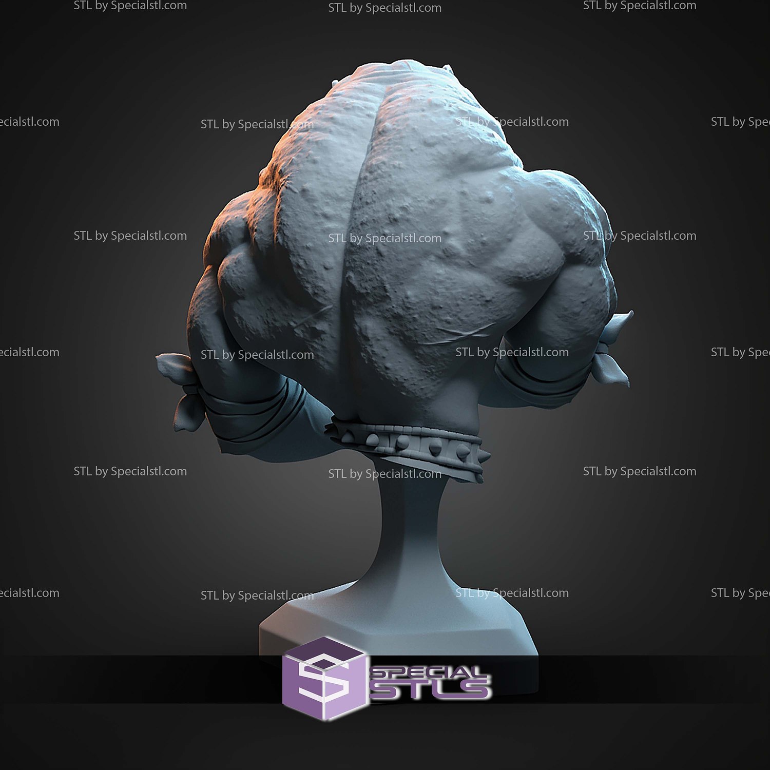 Rash Battletoads Bust STL Files 3D Model — view 2