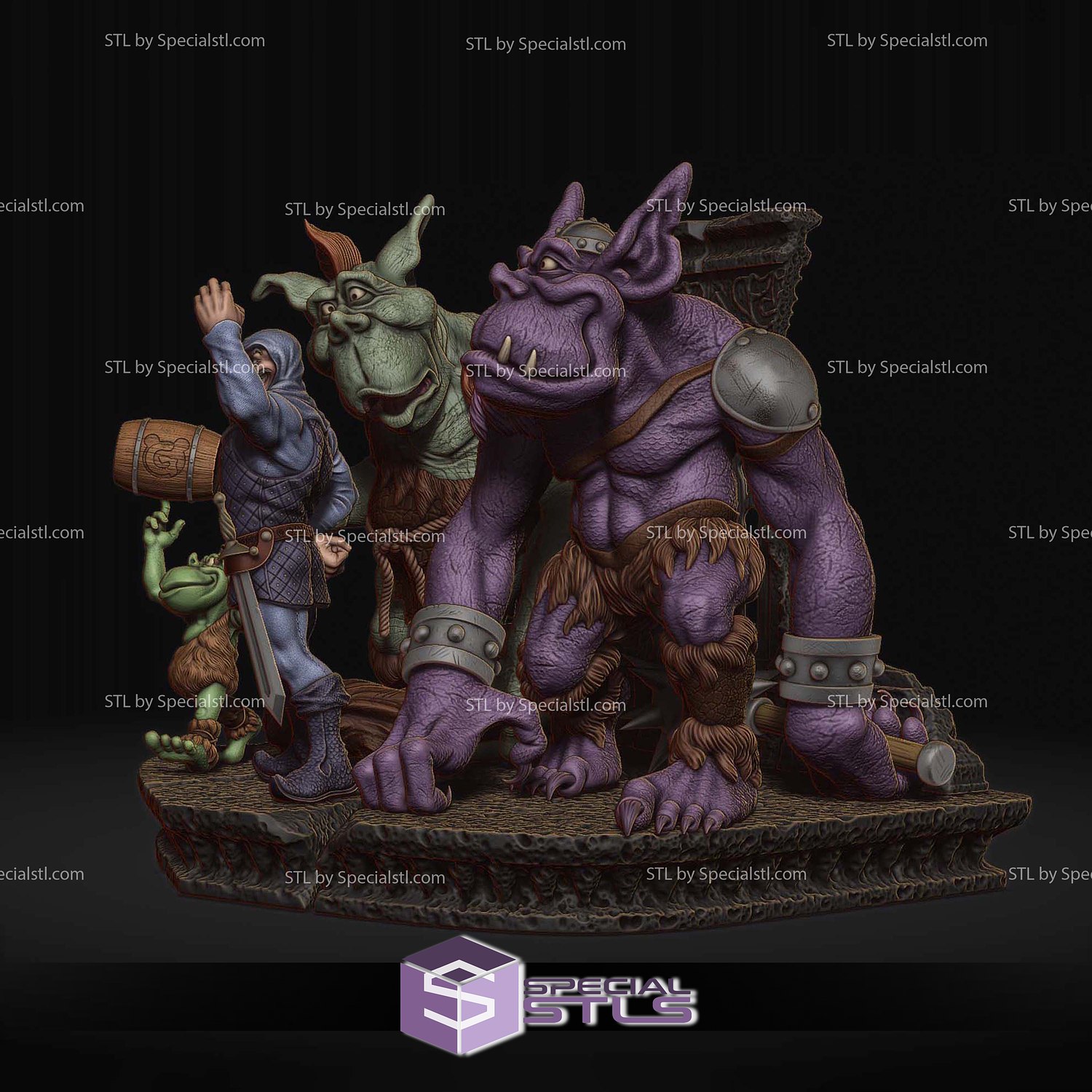 Adventures of the Gummi Bears Collection Digital Sculpture 3D STL Model — view 3