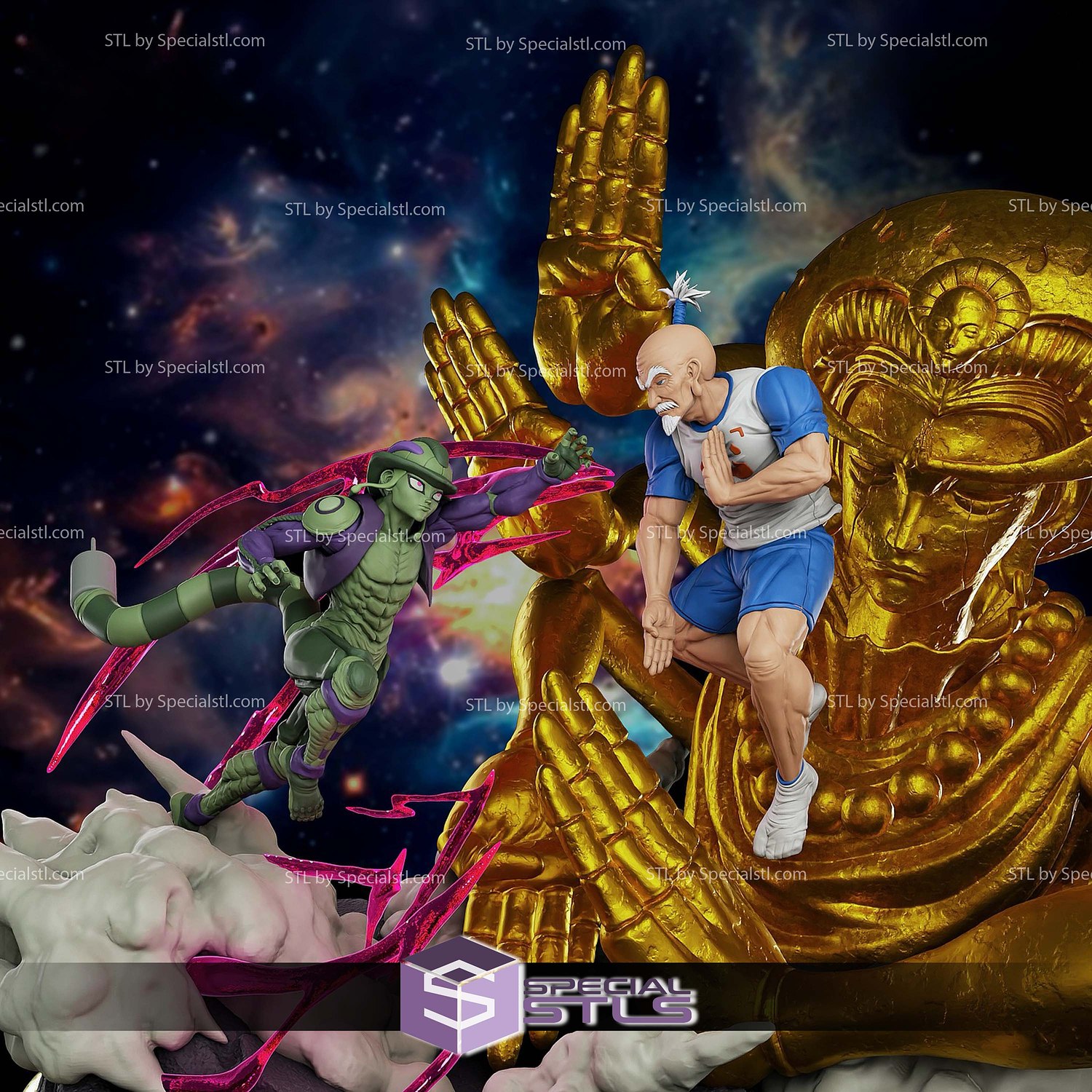 Netero Meruem Hunter X Hunter STL Printer Files 3D Model — view 3