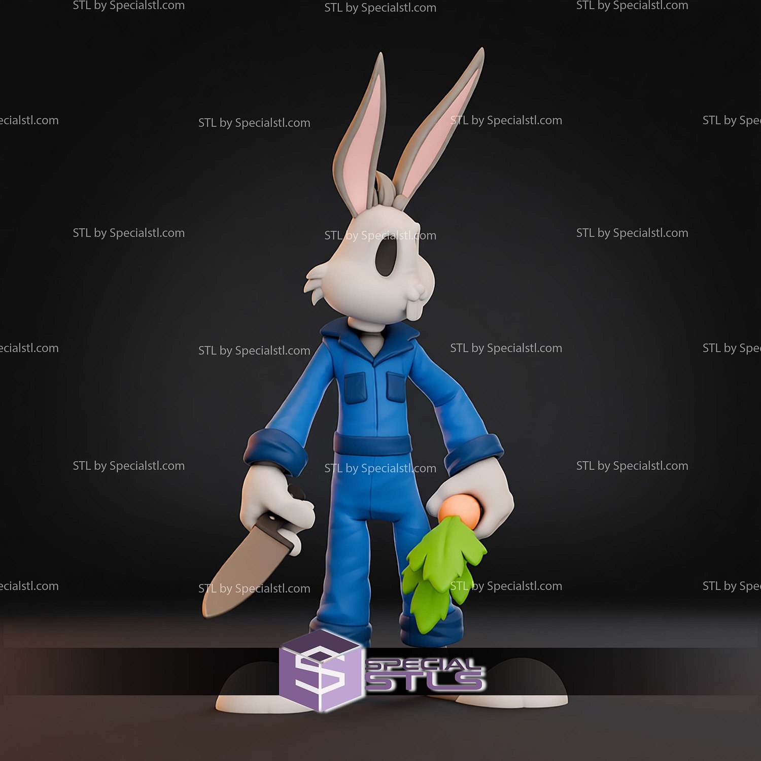 Michael Myers Bugs Bunny with AMS Color 3D Print STL Model — view 2