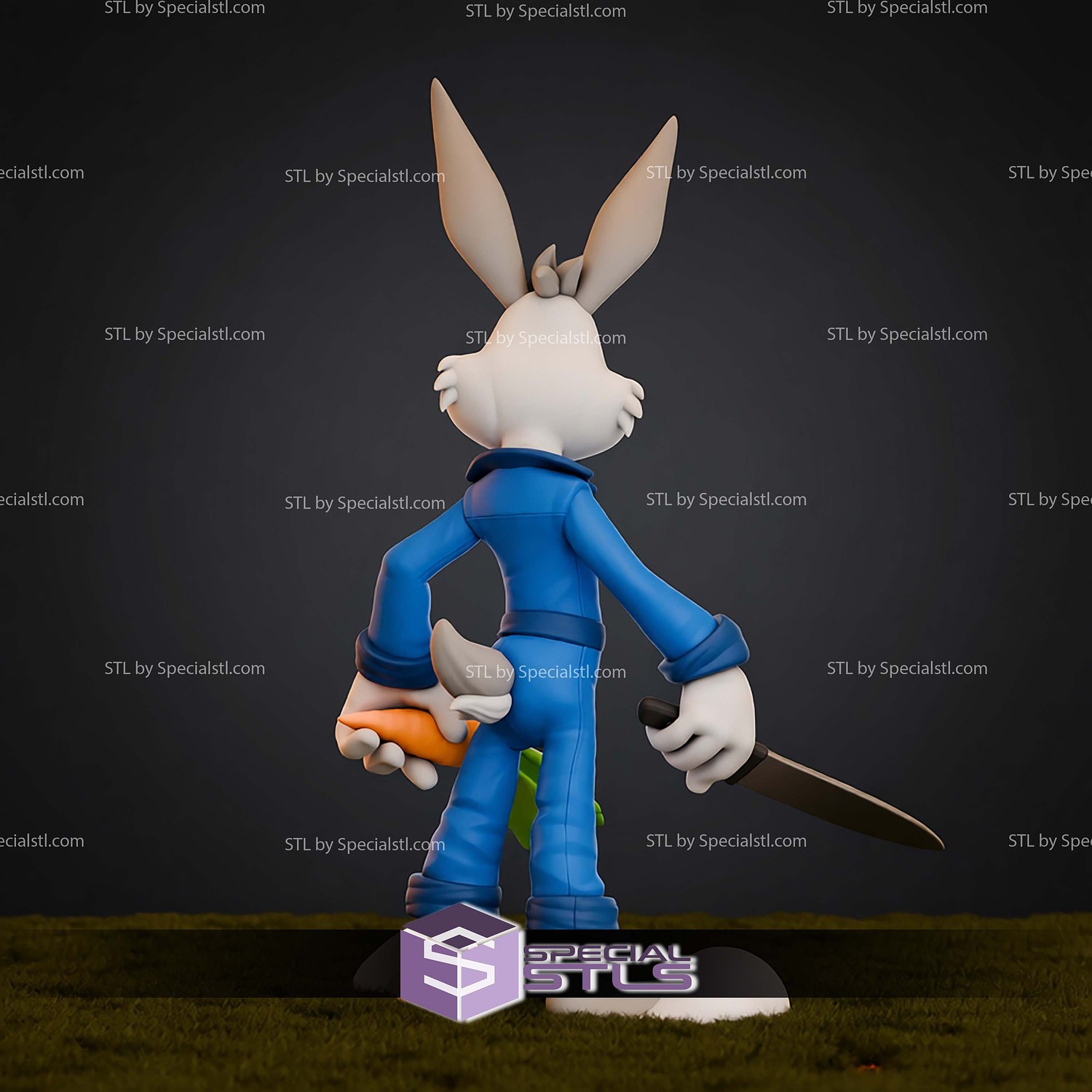 Michael Myers Bugs Bunny with AMS Color 3D Print STL Model — view 3