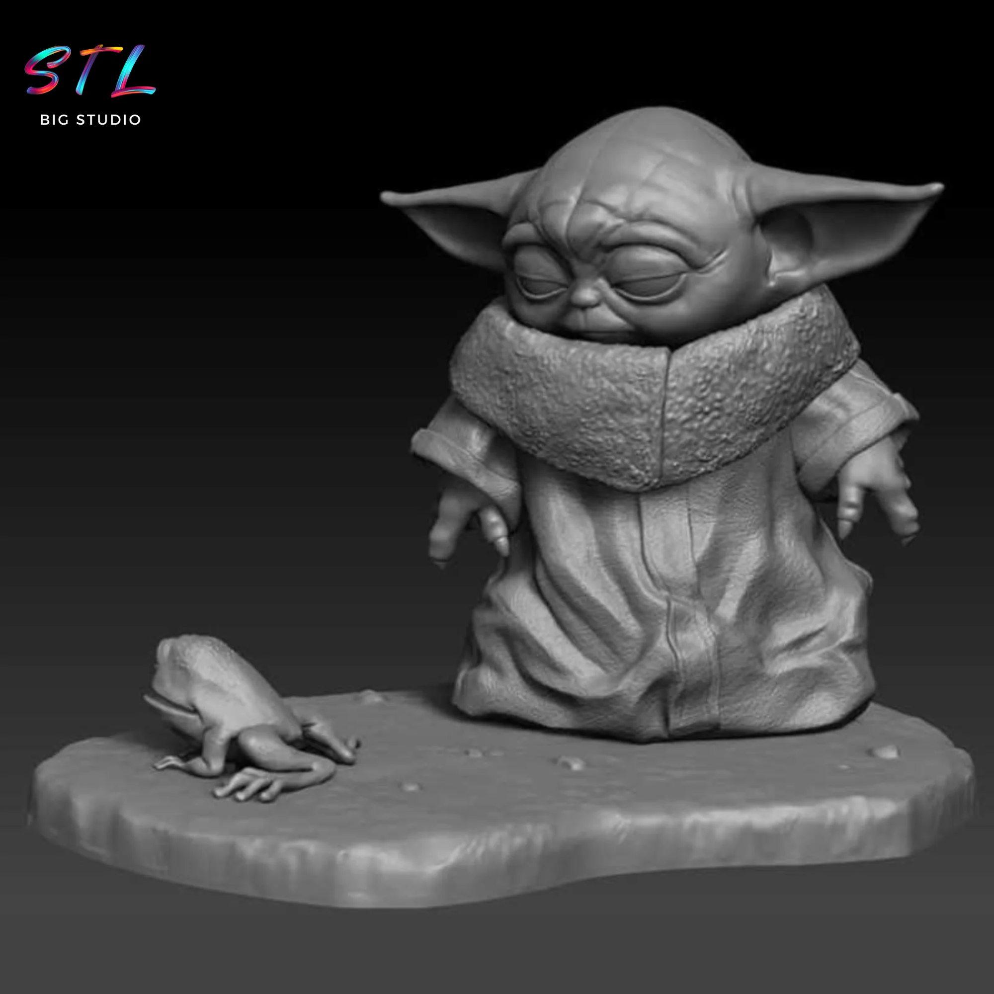 Baby Yoda STL Figure | Star Wars The Mandalorian | 3D Printable Model Model — view 3
