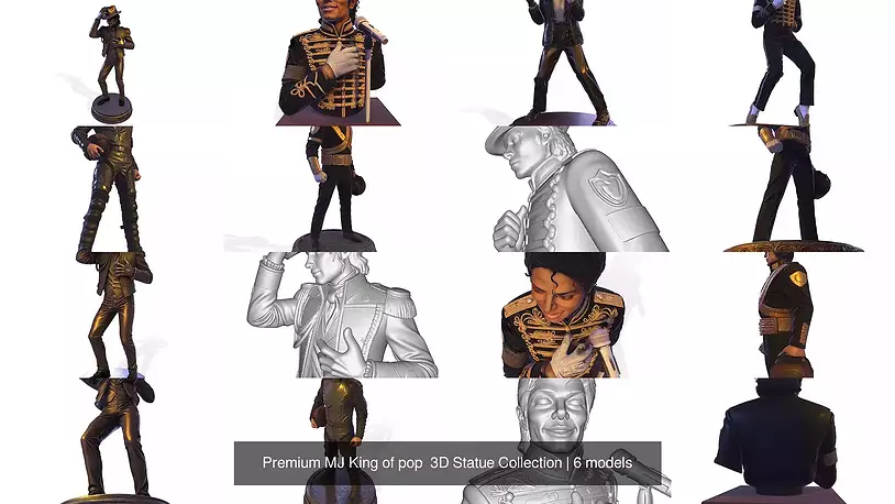Premium MJ King of pop  3D Statue Collection Model