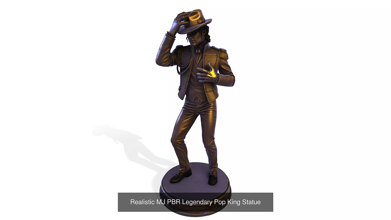 Premium MJ King of pop  3D Statue Collection Model — view 2