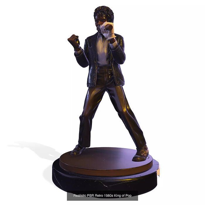 Premium MJ King of pop  3D Statue Collection Model — view 4