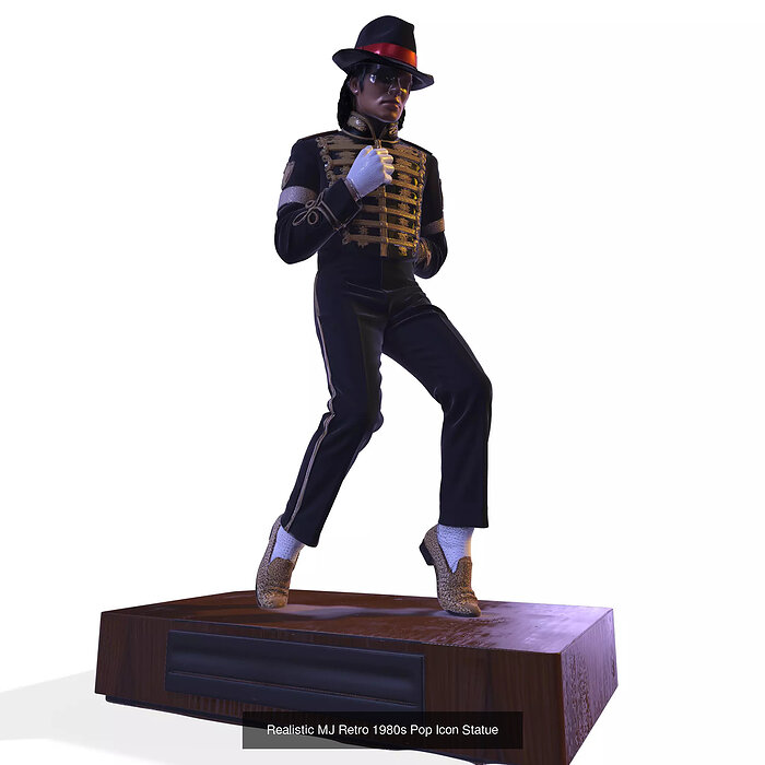 Premium MJ King of pop  3D Statue Collection Model — view 5