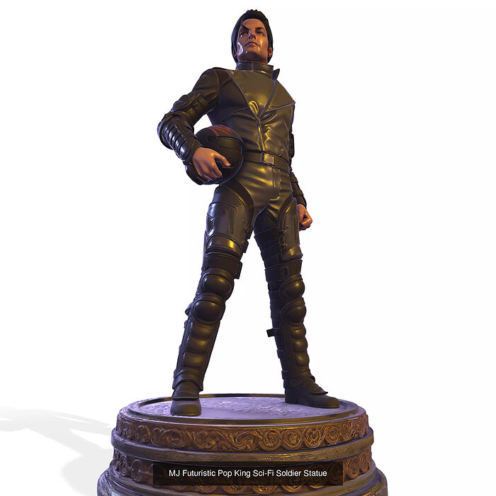 Premium MJ King of pop  3D Statue Collection Model — view 6