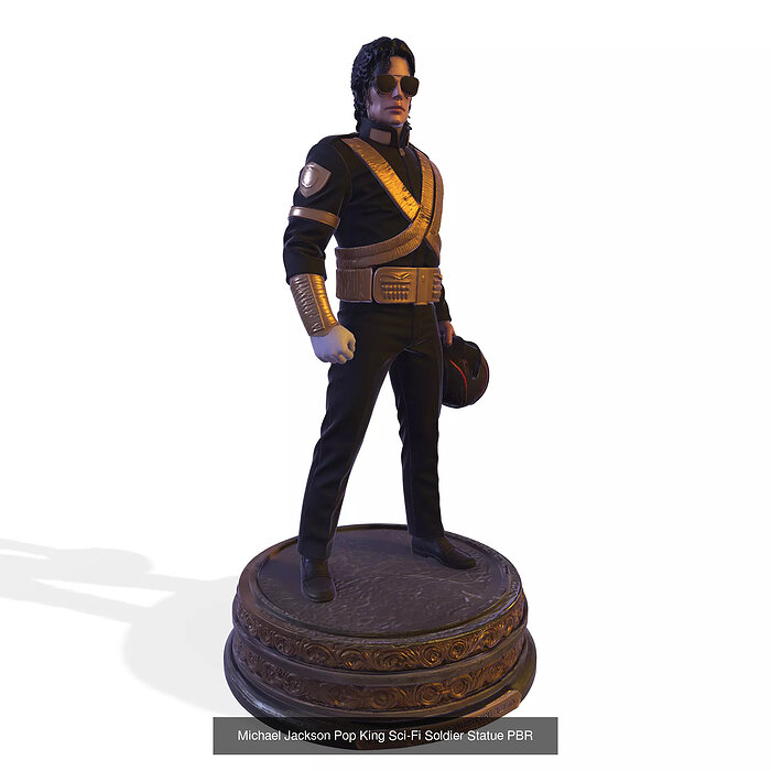 Premium MJ King of pop  3D Statue Collection Model — view 7