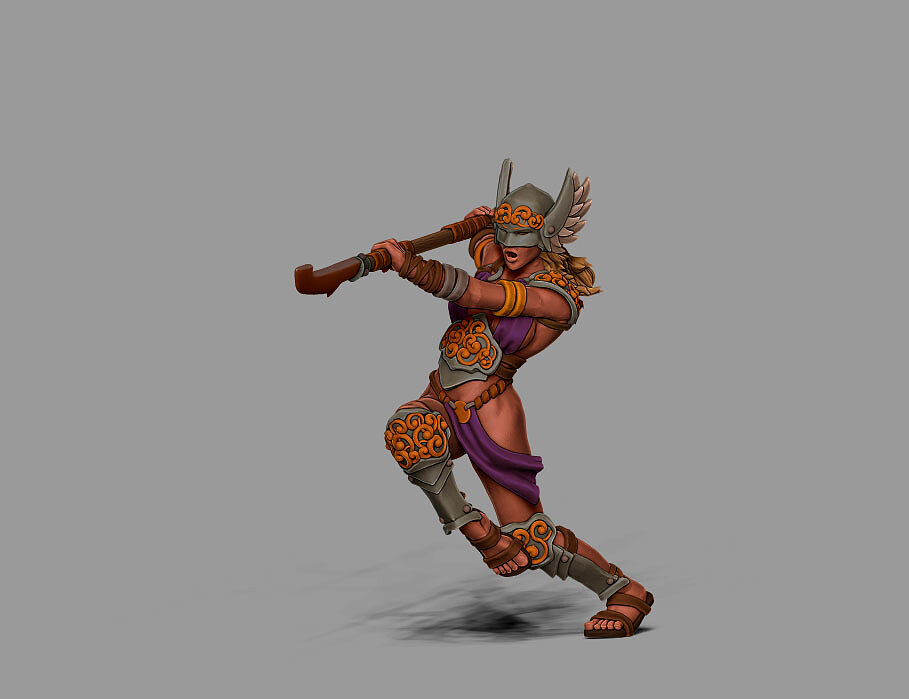 Viking Valkyrie - Kara 35 mm scale - 3 D print model 3D STL Model — view 5