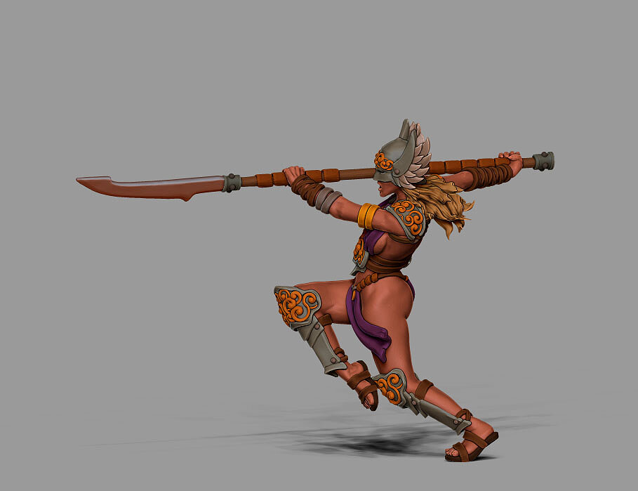 Viking Valkyrie - Kara 35 mm scale - 3 D print model 3D STL Model — view 6