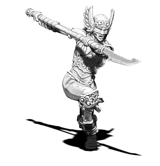 Viking Valkyrie - Kara 35 mm scale - 3 D print model 3D STL Model — view 8