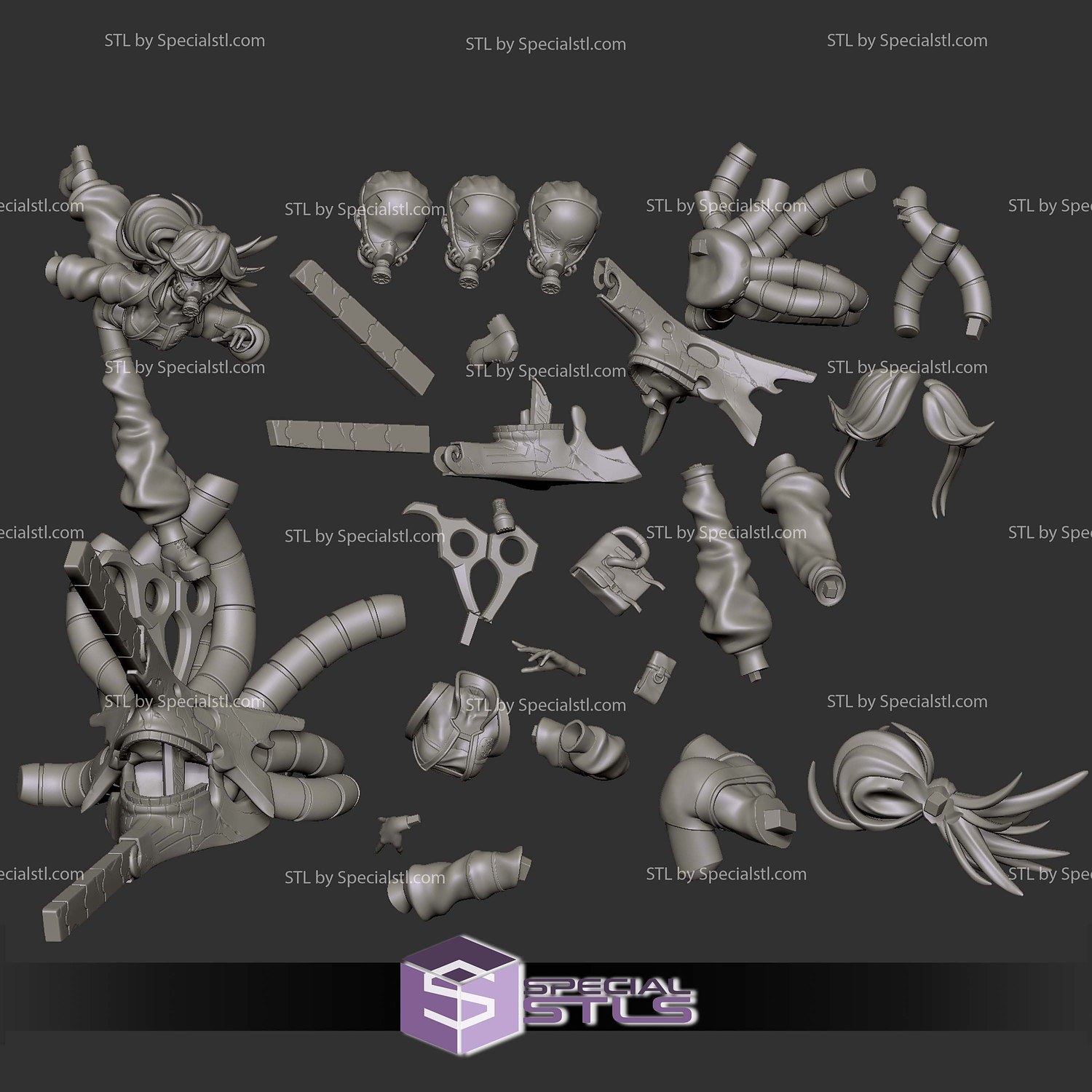 Riyo Reaper Gachiakuta 310mm STL Files 3D Model — view 6