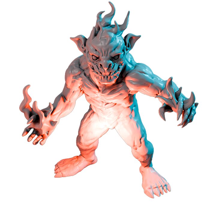 Magmin VII - Heroic Scale Miniature 3D STL Model — view 3