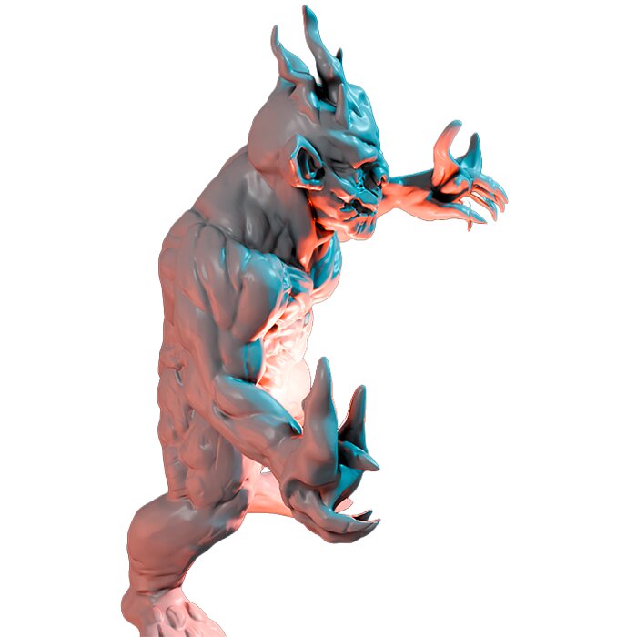 Magmin VII - Heroic Scale Miniature 3D STL Model — view 4