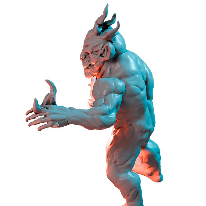 Magmin VII - Heroic Scale Miniature 3D STL Model — view 5