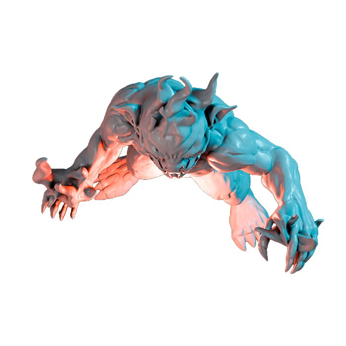 Magmin VII - Heroic Scale Miniature 3D STL Model — view 6