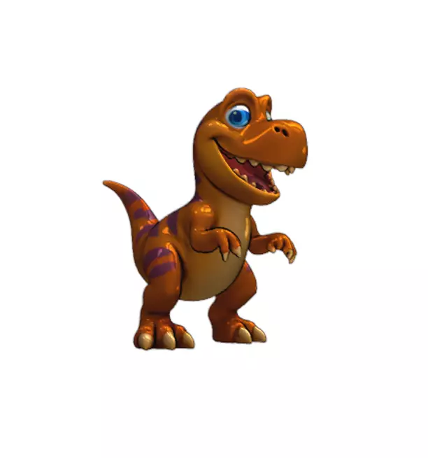 Stylized Cute T-Rex Dinosaur Character 3D BLEND Model