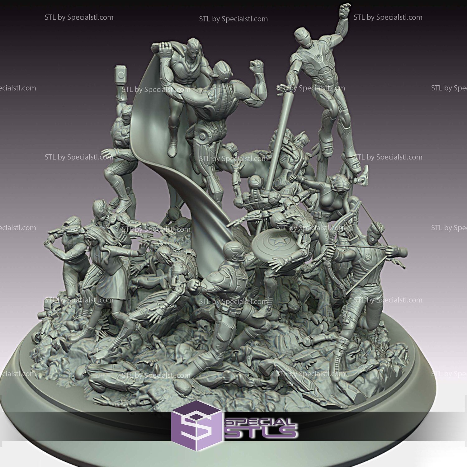 Avengers Age of Ultron Diorama 3D Printer Files STL Model — view 3