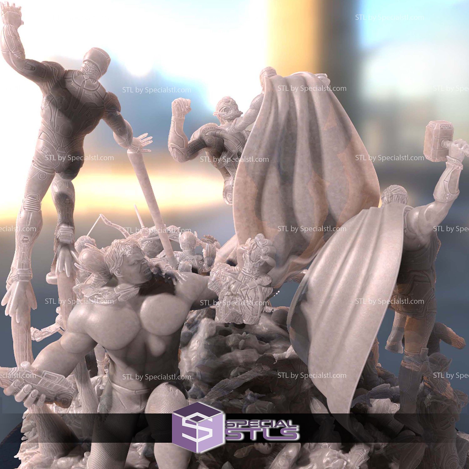 Avengers Age of Ultron Diorama 3D Printer Files STL Model — view 4