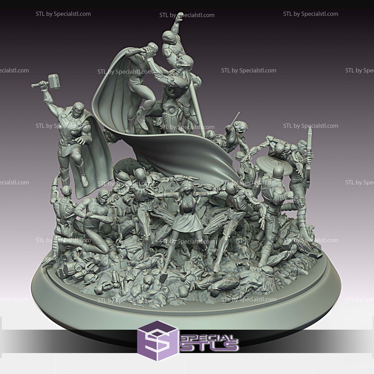 Avengers Age of Ultron Diorama 3D Printer Files STL Model — view 5