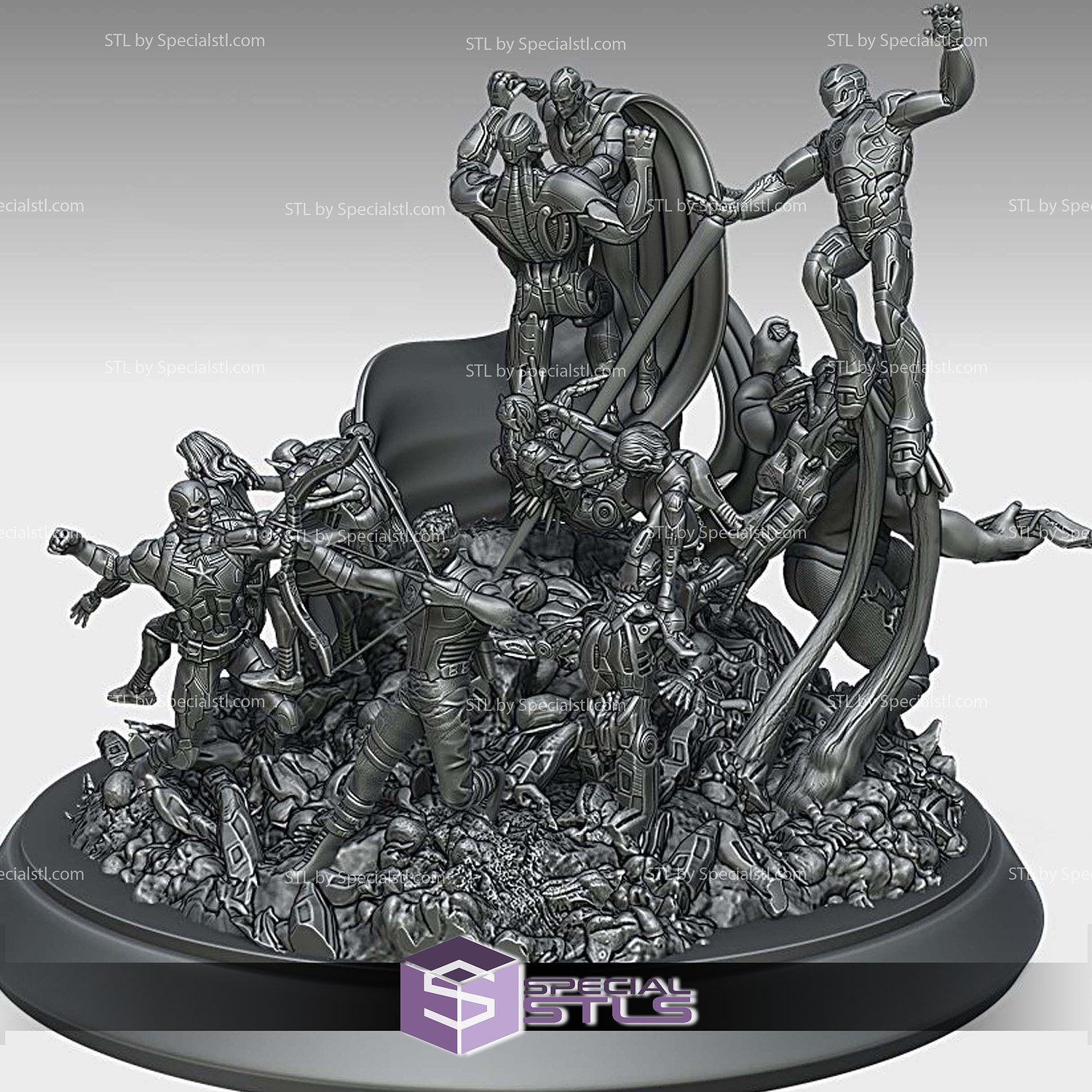 Avengers Age of Ultron Diorama 3D Printer Files STL Model — view 7