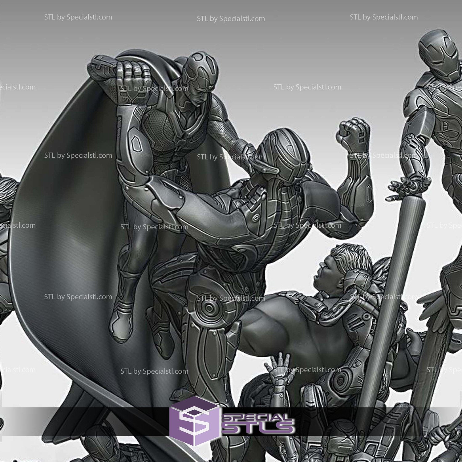 Avengers Age of Ultron Diorama 3D Printer Files STL Model — view 8