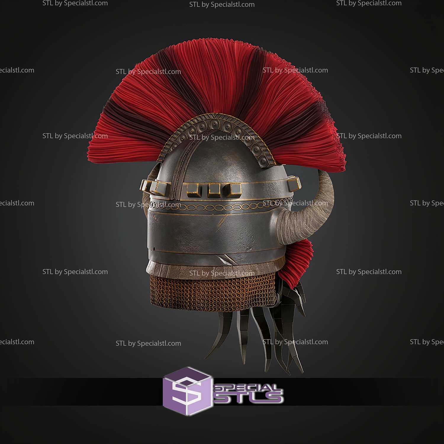 Cosplay STL Files Fallout Legate Lanius Helmet 3D Model — view 6