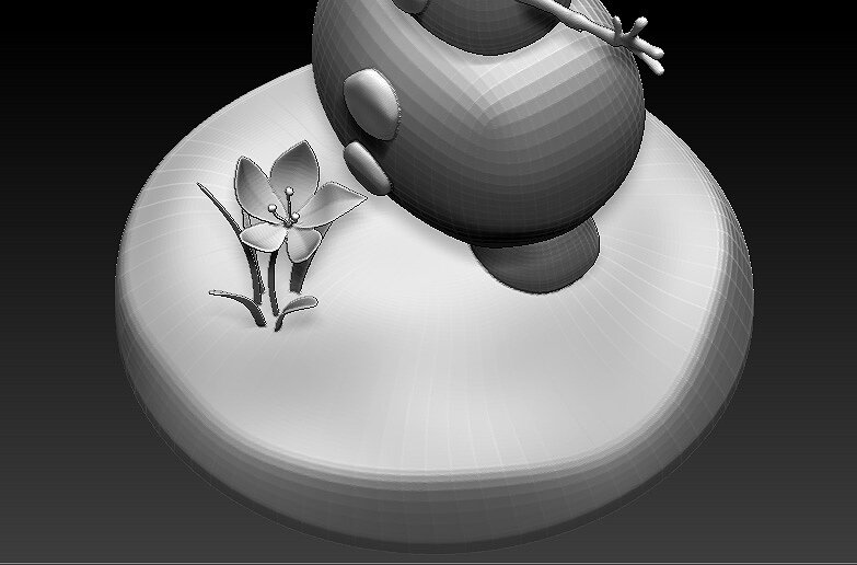Frozen Snow Man for 3D Printing STL Model — view 3