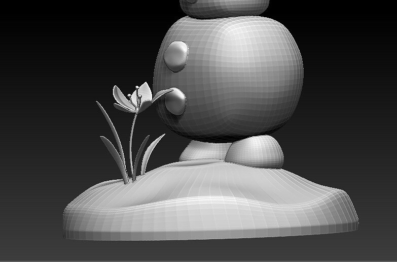 Frozen Snow Man for 3D Printing STL Model — view 4
