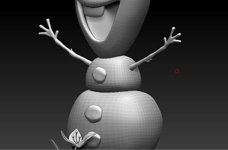 Frozen Snow Man for 3D Printing STL Model — view 5