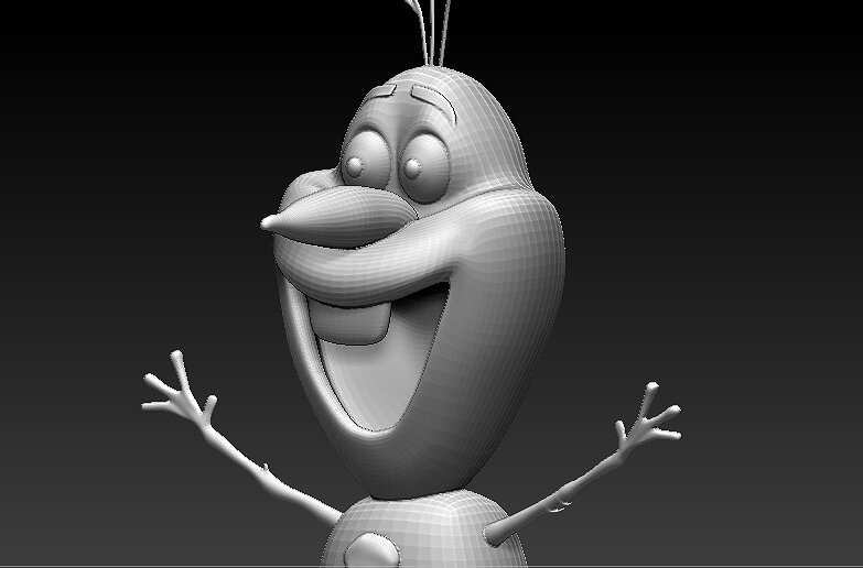 Frozen Snow Man for 3D Printing STL Model — view 6