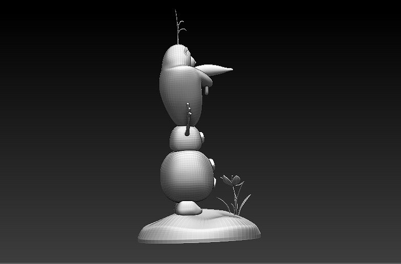 Frozen Snow Man for 3D Printing STL Model — view 8