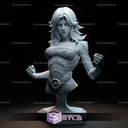Invisible Woman Marvel Rivals Bust 3D Printer Files STL Model
