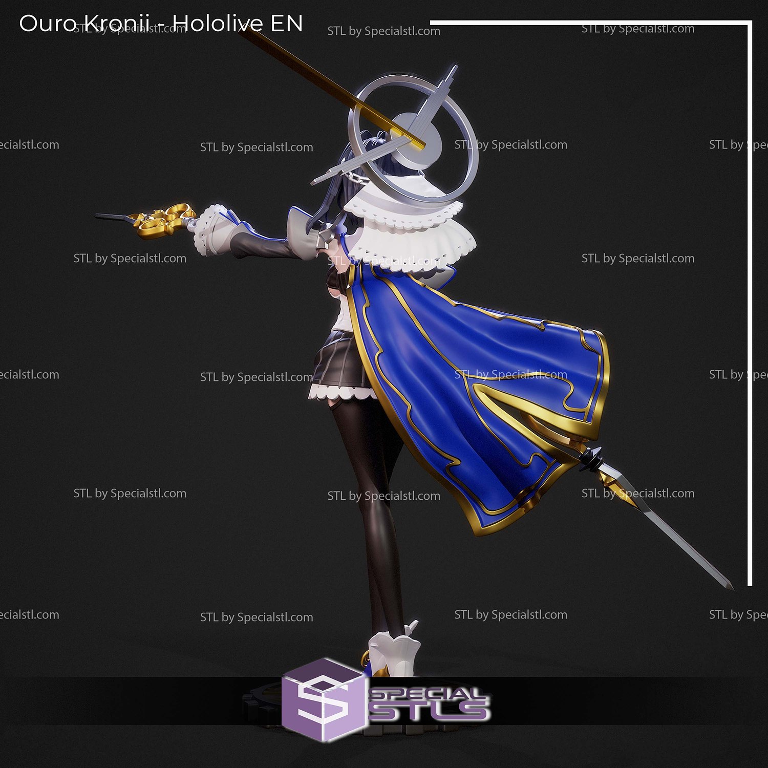 Ouro Kronii Hololive EN 3D Printer Files STL Model — view 4
